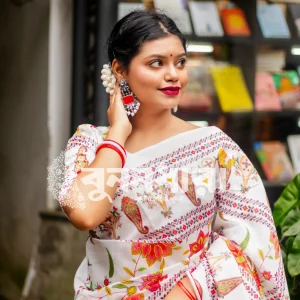 হফসিল্ক জামদানি শাড়ী ১ পিস