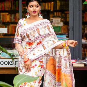 হফসিল্ক জামদানি শাড়ী ২ পিস